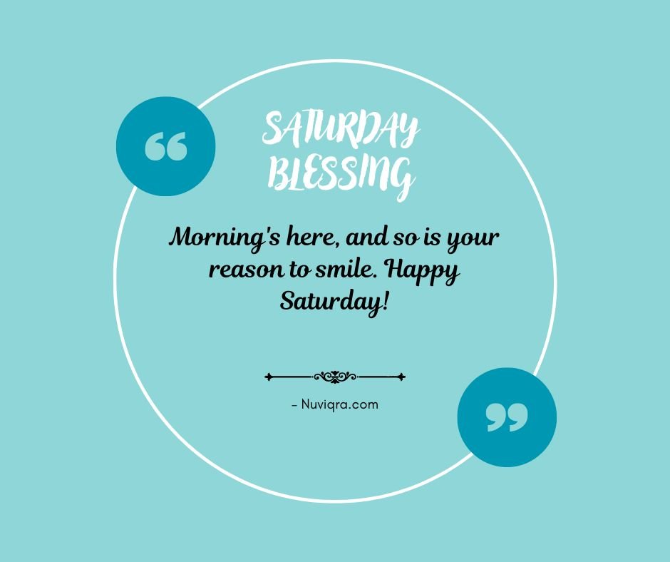 Good Morning Saturday Blessings