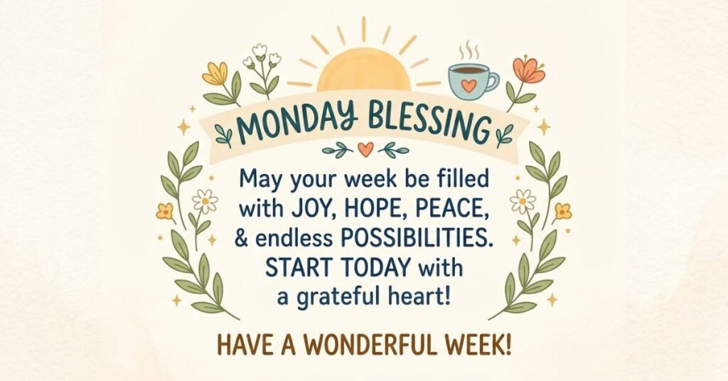 Monday Blessings and Prayers