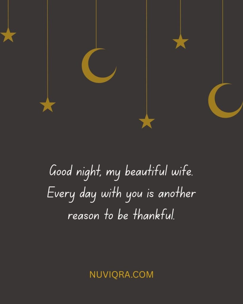 Romantic Good Night Messages for Wife