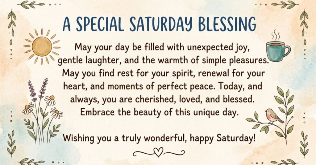 Saturday Blessings and Prayers