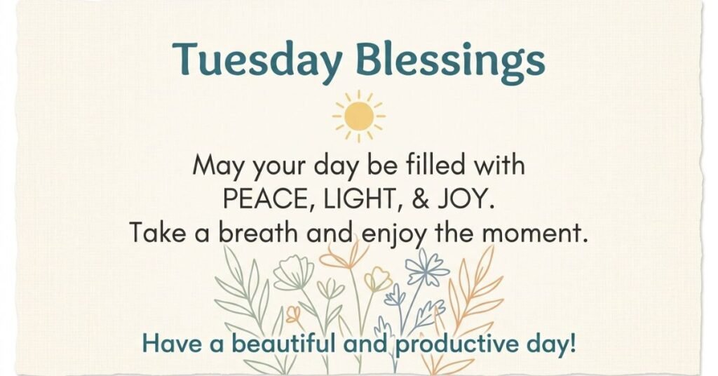 Tuesday Blessings and Prayers