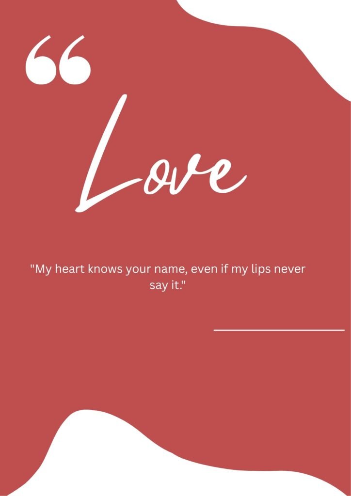 Short Hidden Love Quotes